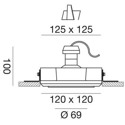 FARETTO DA INCASSO IN GESSO TONDO CON COVER COLORATA IN TRE COLORI CON LAMPADINA GU10 GEA LUCE - Cristalensi Shop Online