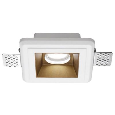 FARETTO DA INCASSO IN GESSO QUADRATO CON COVER COLORATA IN TRE COLORI CON LAMPADINA GU10 GEA LUCE - Cristalensi Shop Online