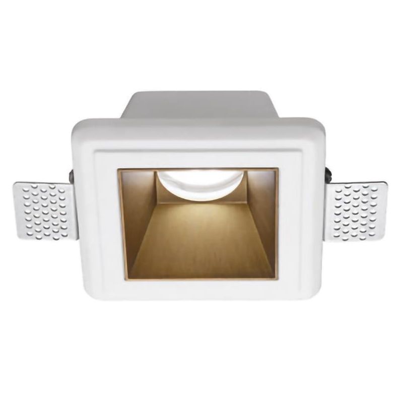 FARETTO DA INCASSO IN GESSO QUADRATO CON COVER ESTRAIBILE IN TRE COLORI CON LAMPADINA GU10 GEA LUCE - Cristalensi Shop Online