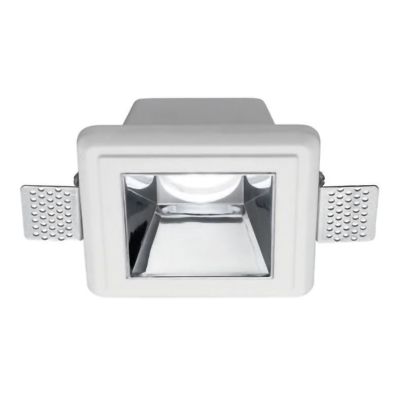 FARETTO DA INCASSO IN GESSO QUADRATO CON COVER ESTRAIBILE IN TRE COLORI CON LAMPADINA GU10 GEA LUCE - Cristalensi Shop Online