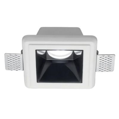 FARETTO DA INCASSO IN GESSO QUADRATO CON COVER ESTRAIBILE IN TRE COLORI CON LAMPADINA GU10 GEA LUCE - Cristalensi Shop Online