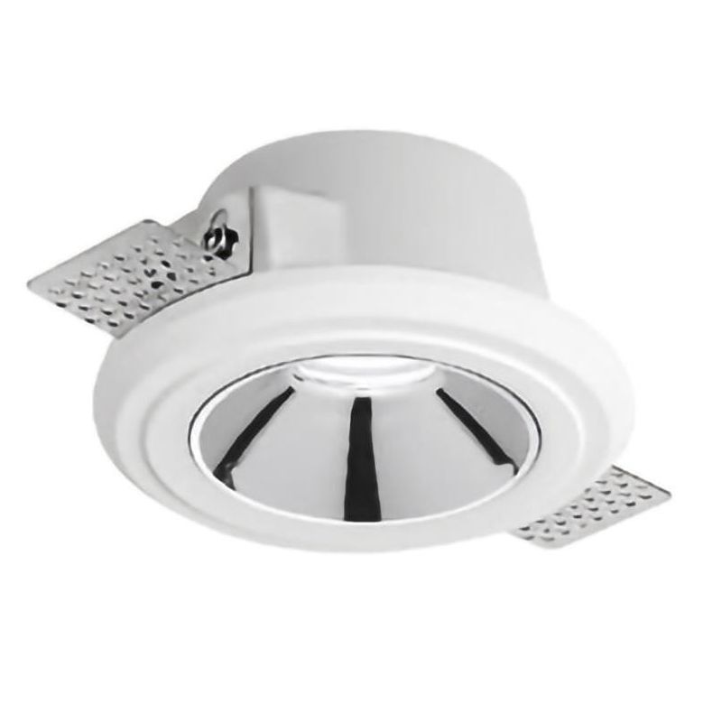 FARETTO DA INCASSO IN GESSO ROTONDO CON COVER ESTRAIBILE IN TRE COLORI CON LAMPADINA GU10 GEA LUCE - Cristalensi Shop Online