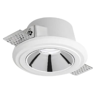 FARETTO DA INCASSO IN GESSO ROTONDO CON COVER ESTRAIBILE IN TRE COLORI CON LAMPADINA GU10 GEA LUCE - Cristalensi Shop Online