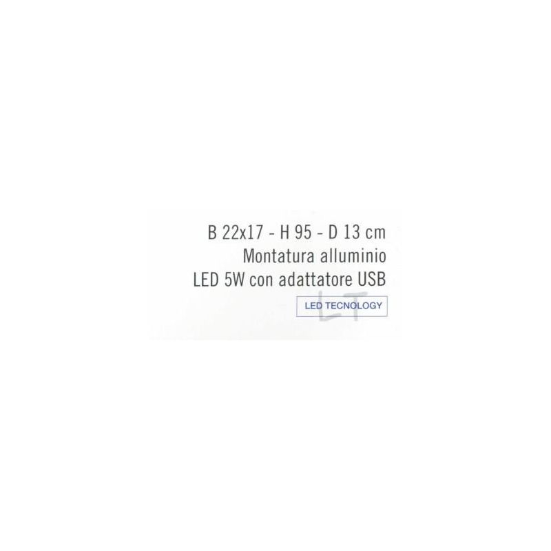 LUCKY LAMPADA DA TAVOLO A LED 5W IN TRE COLORI NERO ROSSO ALLUMINIO Illuminando - Cristalensi Shop Online