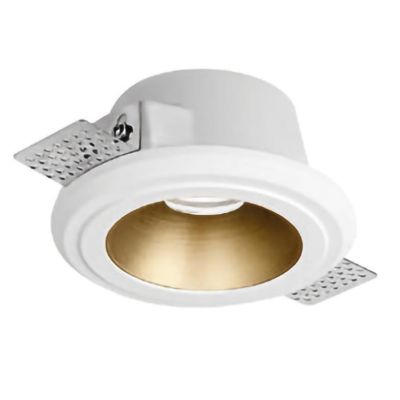FARETTO DA INCASSO IN GESSO ROTONDO CON COVER ESTRAIBILE IN TRE COLORI CON LAMPADINA GU10 GEA LUCE - Cristalensi Shop Online