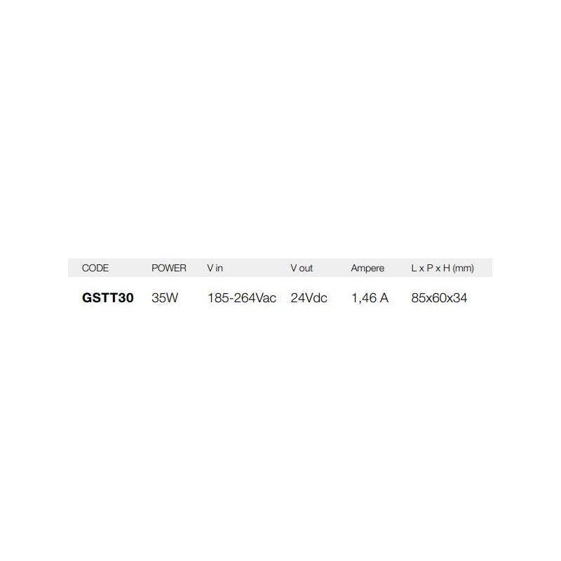 DRIVER ALIMENTATORE 35W 24VDC IP20 PER STRIP LED DELLA GEA LUCE GEA LUCE - Cristalensi Shop Online