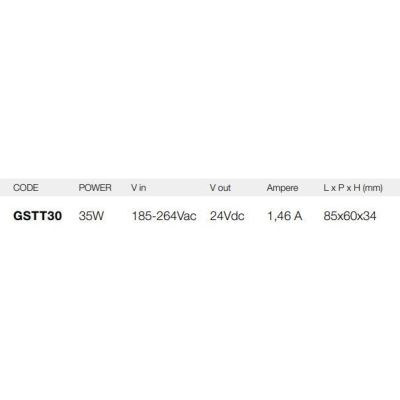 DRIVER ALIMENTATORE 35W 24VDC IP20 PER STRIP LED DELLA GEA LUCE GEA LUCE - Cristalensi Shop Online