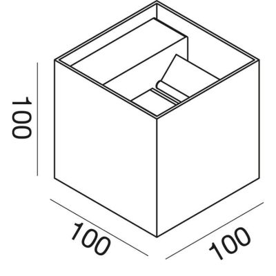 APPLIQUE DA ESTERNO BIEMISSIONE LED 2X5W LUCE 3000K O 4000K 5 COLORI DISPONIBILI IP54 GEA LUCE GEA LUCE - Cristalensi Shop Onlin