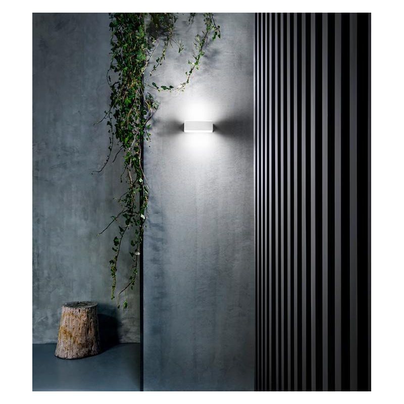 APPLIQUE DA ESTERNO IP65 BIEMISSIONE LED 10W LUCE 4000K ANTRACITE BIANCO O RUGGINE GEA LUCE GEA LUCE - Cristalensi Shop Online