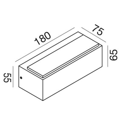 APPLIQUE DA ESTERNO IP65 BIEMISSIONE LED 10W LUCE 4000K ANTRACITE BIANCO O RUGGINE GEA LUCE GEA LUCE - Cristalensi Shop Online