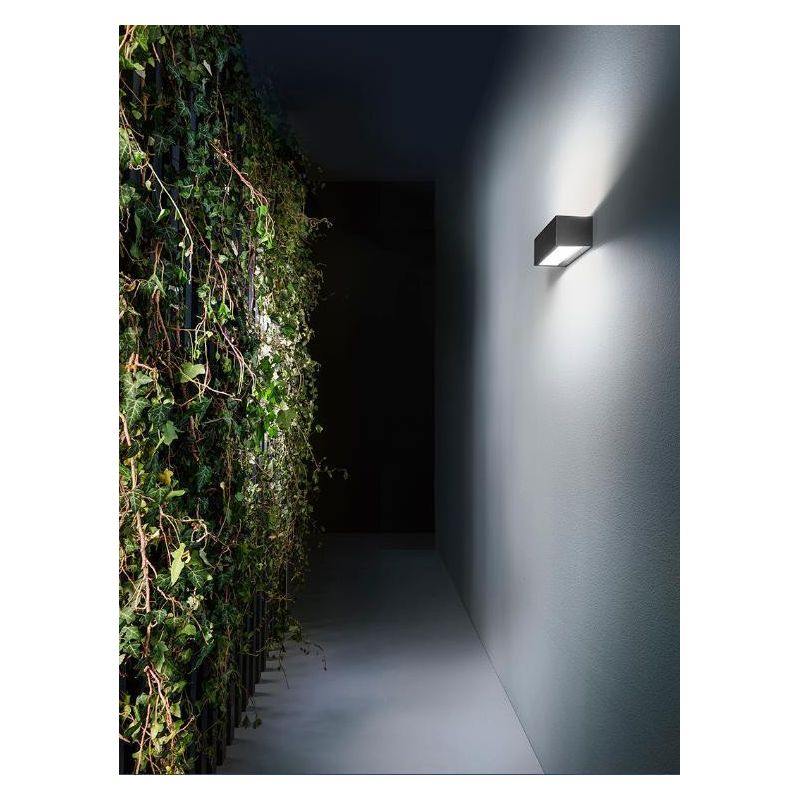APPLIQUE DA ESTERNO IP65 BIEMISSIONE LED 15W LUCE 4000K ANTRACITE BIANCO O RUGGINE GEA LUCE GEA LUCE - Cristalensi Shop Online