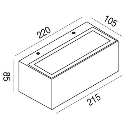 APPLIQUE DA ESTERNO IP65 BIEMISSIONE LED 15W LUCE 4000K ANTRACITE BIANCO O RUGGINE GEA LUCE GEA LUCE - Cristalensi Shop Online