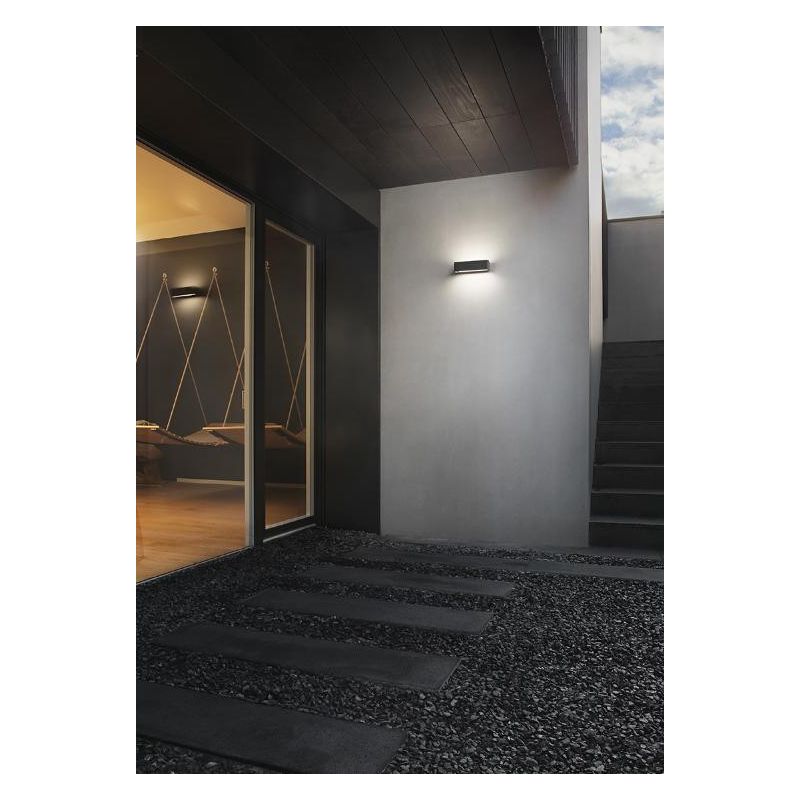 APPLIQUE DA ESTERNO IP65 BIEMISSIONE LED 13W LUCE 4000K ANTRACITE O BIANCO DELLA GEA LUCE GEA LUCE - Cristalensi Shop Online