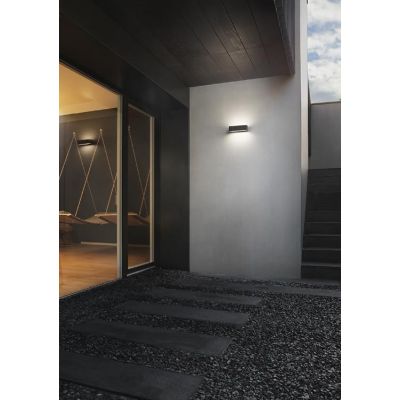 APPLIQUE DA ESTERNO IP65 BIEMISSIONE LED 13W LUCE 4000K ANTRACITE O BIANCO DELLA GEA LUCE GEA LUCE - Cristalensi Shop Online