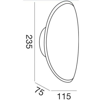APPLIQUE DA ESTERNO IP65 OVALE LED 13W LUCE 4000K GRIGIO METALLIZZATO O ANTRACITE MODERNA GEA LUCE - Cristalensi Shop Online