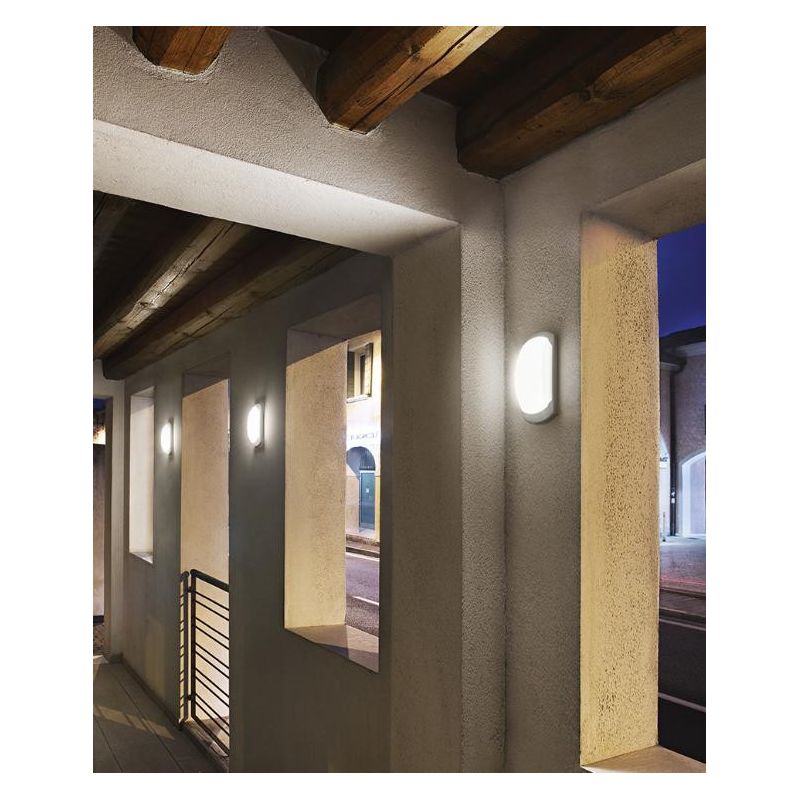 APPLIQUE DA ESTERNO IP65 ANTI SALSEDINE LED 12W LUCE 4000K ANTRACITE O BIANCO MODERNA GEA LUCE - Cristalensi Shop Online