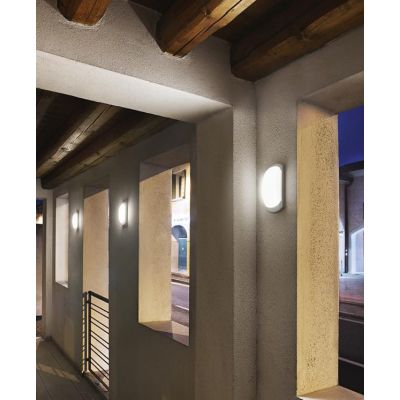 APPLIQUE DA ESTERNO IP65 ANTI SALSEDINE LED 12W LUCE 4000K ANTRACITE O BIANCO MODERNA GEA LUCE - Cristalensi Shop Online