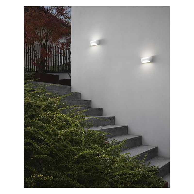APPLIQUE DA ESTERNO IP65 ANTI SALSEDINE LED 12W LUCE 4000K ANTRACITE O BIANCO MODERNA GEA LUCE - Cristalensi Shop Online