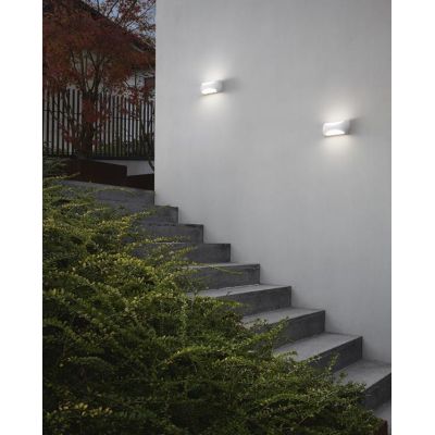 APPLIQUE DA ESTERNO IP65 ANTI SALSEDINE LED 12W LUCE 4000K ANTRACITE O BIANCO MODERNA GEA LUCE - Cristalensi Shop Online