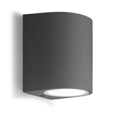 APPLIQUE DA ESTERNO A CILINDRO IP44 BIANCO ANTRACITE O RUGGINE CON LAMPADINA GU10 MONO EMISSIONE GEA LUCE - Cristalensi Shop Onl
