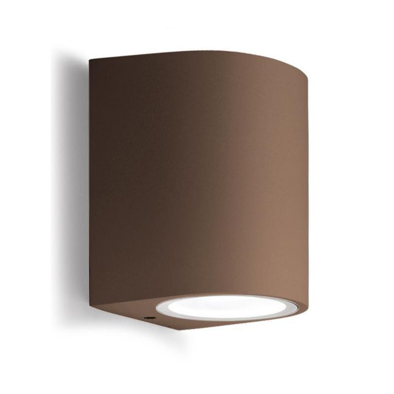 APPLIQUE DA ESTERNO A CILINDRO IP44 BIANCO ANTRACITE O RUGGINE CON LAMPADINA GU10 MONO EMISSIONE GEA LUCE - Cristalensi Shop Onl