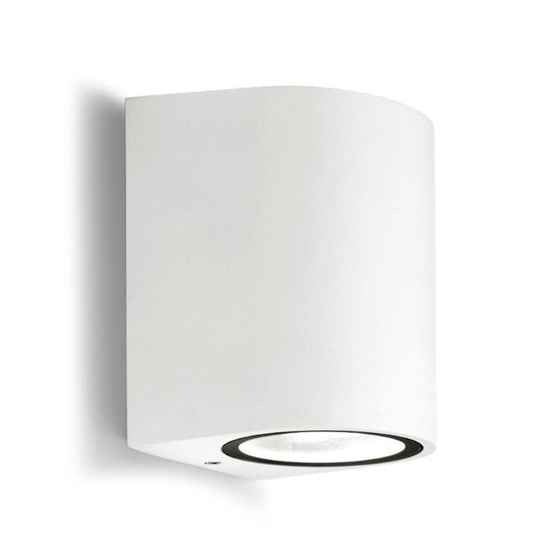 APPLIQUE DA ESTERNO A CILINDRO IP44 BIANCO ANTRACITE O RUGGINE CON LAMPADINA GU10 MONO EMISSIONE GEA LUCE - Cristalensi Shop Onl