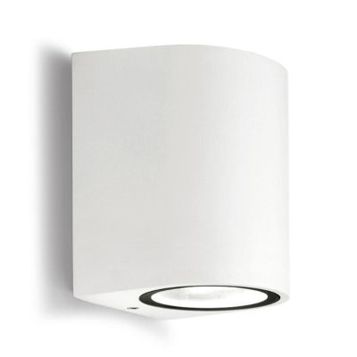 APPLIQUE DA ESTERNO A CILINDRO IP44 BIANCO ANTRACITE O RUGGINE CON LAMPADINA GU10 MONO EMISSIONE GEA LUCE - Cristalensi Shop Onl