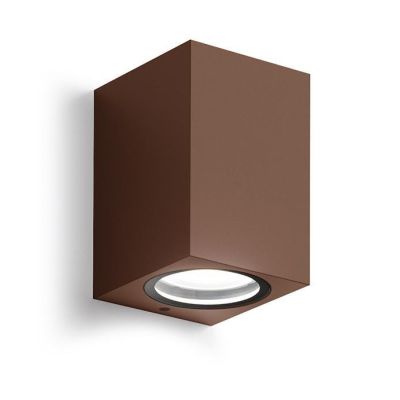 APPLIQUE DA ESTERNO A CUBO IP44 BIANCO ANTRACITE O RUGGINE CON LAMPADINA GU10 MONO-EMISSIONE GEA LUCE - Cristalensi Shop Online