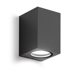 APPLIQUE DA ESTERNO A CUBO IP44 BIANCO ANTRACITE O RUGGINE CON LAMPADINA GU10 MONO-EMISSIONE GEA LUCE - Cristalensi Shop Online 2