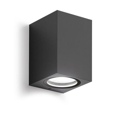 APPLIQUE DA ESTERNO A CUBO IP44 BIANCO ANTRACITE O RUGGINE CON LAMPADINA GU10 MONO-EMISSIONE GEA LUCE - Cristalensi Shop Online