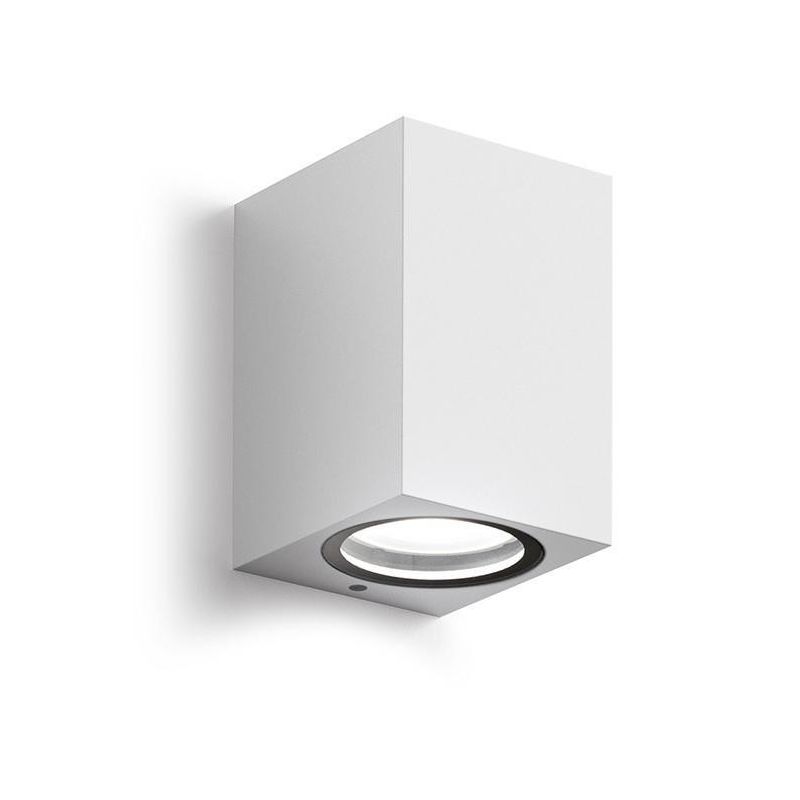 APPLIQUE DA ESTERNO A CUBO IP44 BIANCO ANTRACITE O RUGGINE CON LAMPADINA GU10 MONO-EMISSIONE GEA LUCE - Cristalensi Shop Online