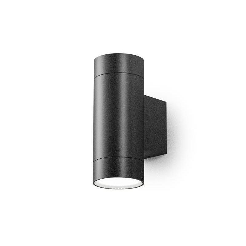 APPLIQUE DA ESTERNO A CILINDRO BI-EMISSIONE IP54 CON LAMPADINE GU10 IN 4 COLORI MODERNA GEA LUCE - Cristalensi Shop Online