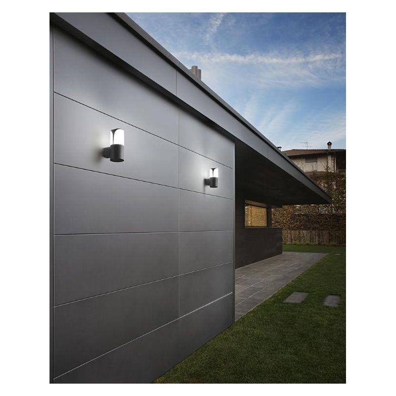 APPLIQUE DA ESTERNO MODERNA IP44 BIANCA ANTRACITE O GRIGIO LAMPADINA ATTACCO E27 GEA LUCE GEA LUCE - Cristalensi Shop Online
