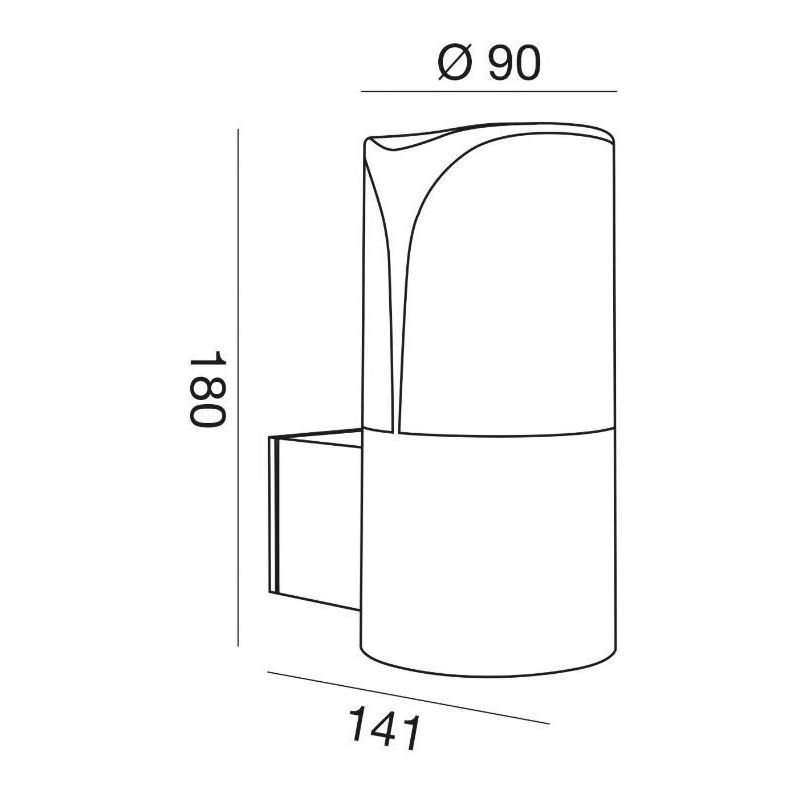 APPLIQUE DA ESTERNO MODERNA IP44 BIANCA ANTRACITE O GRIGIO LAMPADINA ATTACCO E27 GEA LUCE GEA LUCE - Cristalensi Shop Online