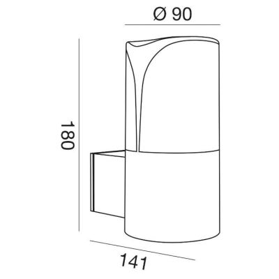 APPLIQUE DA ESTERNO MODERNA IP44 BIANCA ANTRACITE O GRIGIO LAMPADINA ATTACCO E27 GEA LUCE GEA LUCE - Cristalensi Shop Online