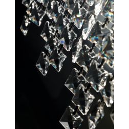MESSICO LAMPADARIO SOSPENSIONE RETTANGOLARE CROMATA CON PENDAGLI IN CRISTALLO Illuminando - Cristalensi Shop Online 2