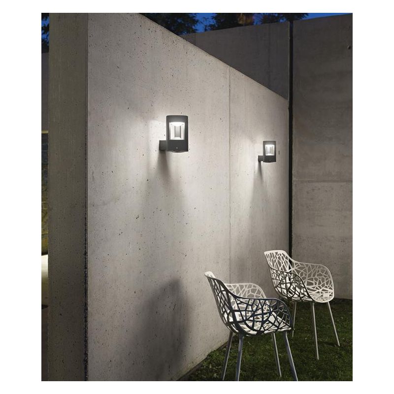 APPLIQUE DA ESTERNO MODERNA IP54 ANTRACITE O GRIGIO LAMPADINA ATTACCO GX53 GEA LUCE GEA LUCE - Cristalensi Shop Online