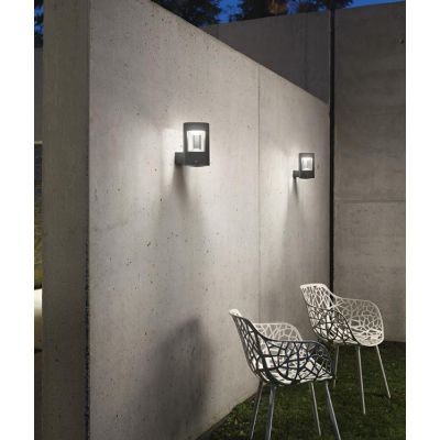 APPLIQUE DA ESTERNO MODERNA IP54 ANTRACITE O GRIGIO LAMPADINA ATTACCO GX53 GEA LUCE GEA LUCE - Cristalensi Shop Online