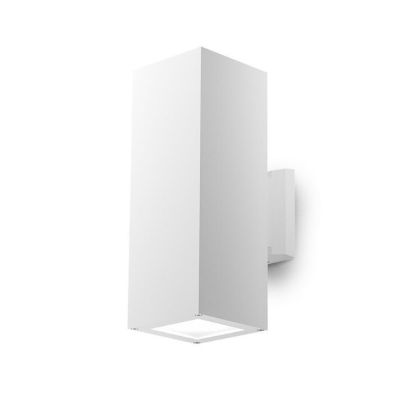 APPLIQUE DA ESTERNO SQUADRATO BI-EMISSIONE IP65 CON LAMPADINE E27 IN 3 COLORI MODERNA ECONONICA GEA LUCE - Cristalensi Shop Onli