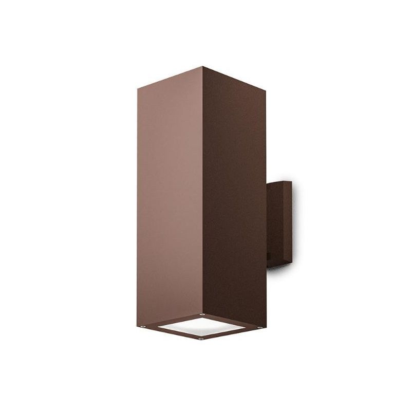 APPLIQUE DA ESTERNO SQUADRATO BI-EMISSIONE IP65 CON LAMPADINE E27 IN 3 COLORI MODERNA ECONONICA GEA LUCE - Cristalensi Shop Onli