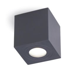 PLAFONIERA DA ESTERNO CUBICA IP65 ANTRACITE BIANCO O MARRONE ECONOMICA E MODERNA GEA LUCE - Cristalensi Shop Online