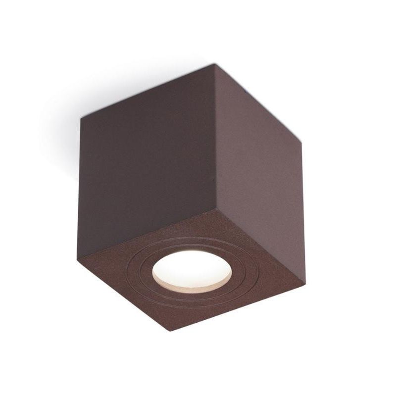 PLAFONIERA DA ESTERNO CUBICA IP65 ANTRACITE BIANCO O MARRONE ECONOMICA E MODERNA GEA LUCE - Cristalensi Shop Online