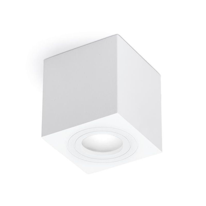 PLAFONIERA DA ESTERNO CUBICA IP65 ANTRACITE BIANCO O MARRONE ECONOMICA E MODERNA GEA LUCE - Cristalensi Shop Online