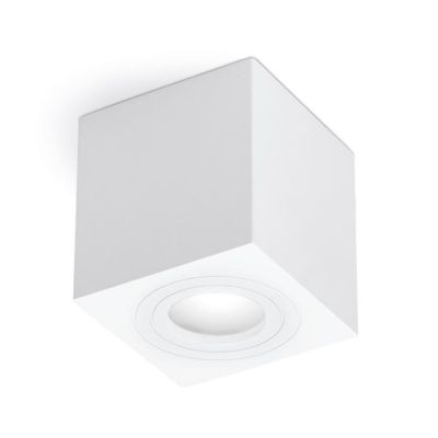 PLAFONIERA DA ESTERNO CUBICA IP65 ANTRACITE BIANCO O MARRONE ECONOMICA E MODERNA GEA LUCE - Cristalensi Shop Online