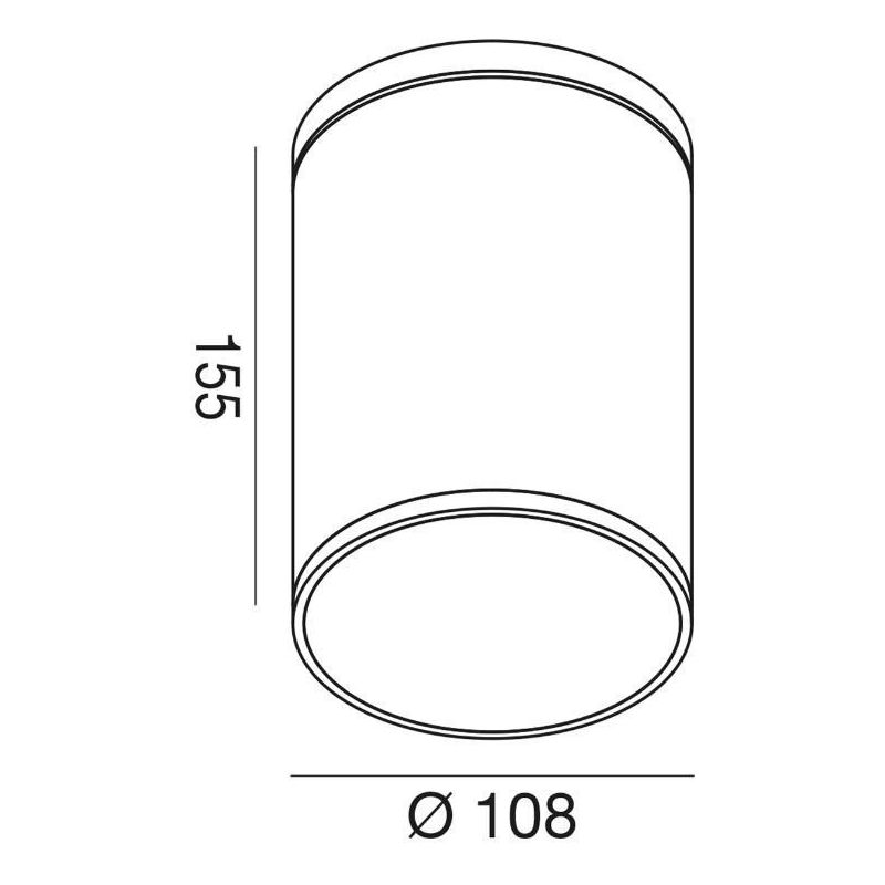 PICCOLA PLAFONIERA DA ESTERNO IP65 ANTRACITE BIANCO O RUGGINE ECONOMICA E MODERNA GEA LUCE - Cristalensi Shop Online