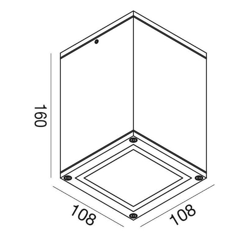 PICCOLA PLAFONIERA DA ESTERNO IP65 ANTRACITE BIANCO O RUGGINE ECONOMICA E MODERNA GEA LUCE - Cristalensi Shop Online