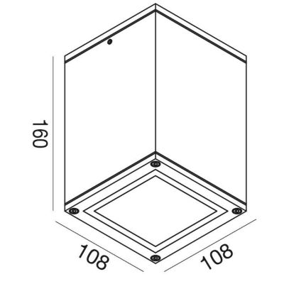 PICCOLA PLAFONIERA DA ESTERNO IP65 ANTRACITE BIANCO O RUGGINE ECONOMICA E MODERNA GEA LUCE - Cristalensi Shop Online