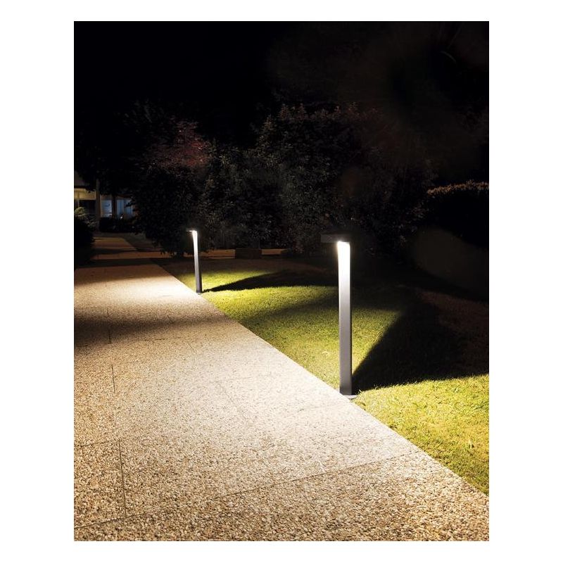 PALO DA ESTERNO H80 CM ANTRACITE IP65 METALLIZZATO LED 13W LUCE 4000K MODERNO GEA LUCE - Cristalensi Shop Online