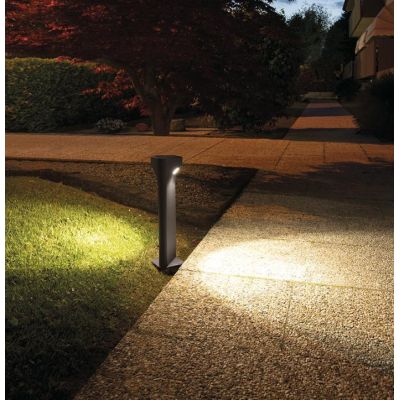 PALETTO DA ESTERNO MODERNO H50 ANTRACITE IP65 LED 11W LUCE 4000K DOPPIA ILLUMINAZIONE GEA LUCE - Cristalensi Shop Online