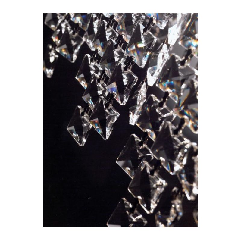 MESSICO LAMPADA PARETE CON CRISTALLI QUADRATI E MONTATURA CROMO LUCIDO Illuminando - Cristalensi Shop Online